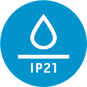 Χάρη στην προστασία IP 21 από τις σταγόνες νερού μπορείτε να το χρησιμοποιήσετε και στο μπάνιο ή στον χώρο του πλυσταριού!