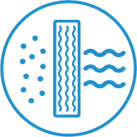 Ηλεκτροστατικός φίλτρο (με λειτουργία αντι-σκόνης) και φίλτρο HEPA με αποτελεσματικότητα 99,9% στα σωματίδια PM 2,5 και 99,7% στα σωματίδια PM 0,3.